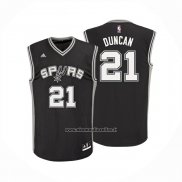 Maglia San Antonio Spurs Tim Duncan No 21 Icon Nero