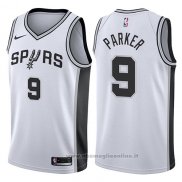 Maglia San Antonio Spurs Tony Parker NO 9 2017-18 Bianco