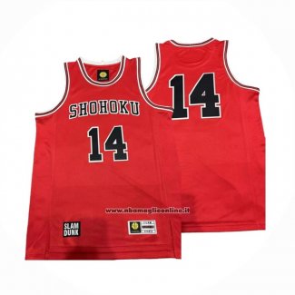 Maglia Shohoku Mitsui #14 Rosso