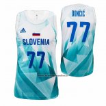 Maglia Slovenia Luka Doncic #77 Tokyo 2021 Bianco
