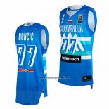 Maglia Slovenia Luka Doncic #77 Tokyo 2021 Blu