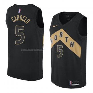 Maglia Toronto Raptors Bruno Caboclo NO 5 Citta 2018 Nero