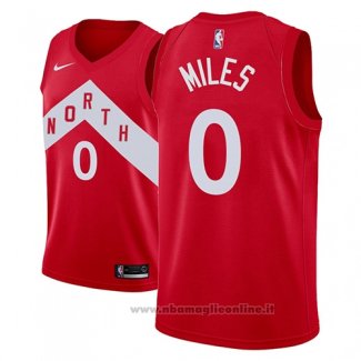 Maglia Toronto Raptors C.j. Miles NO 0 Earned 2018-19 Rosso