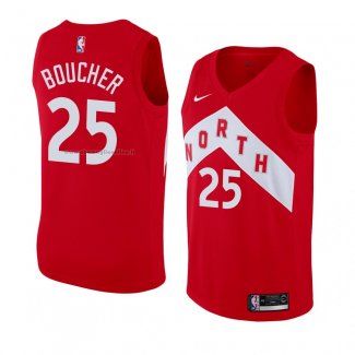 Maglia Toronto Raptors Chris Boucher NO 25 Earned 2018-19 Rosso