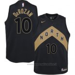 Maglia Toronto Raptors Derozan NO 10 Citta 2017-18 Nero