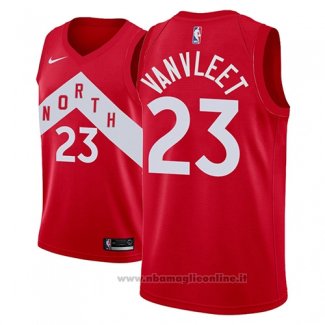 Maglia Toronto Raptors Fred Vanvleet NO 23 Earned 2018-19 Rosso