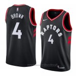 Maglia Toronto Raptors Lorenzo Brown NO 4 Statement 2018 Nero