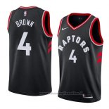 Maglia Toronto Raptors Lorenzo Brown NO 4 Statement 2018 Nero