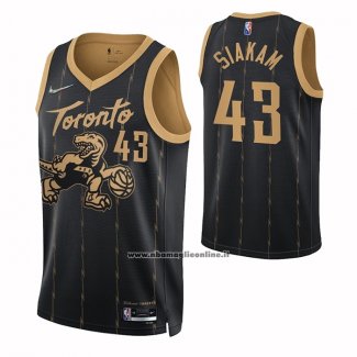 Maglia Toronto Raptors Pascal Siakam #43 Citta 2021-22 Nero