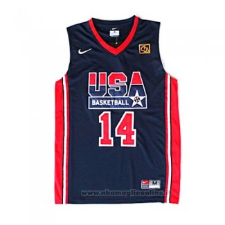 Maglia USA 1992 Charles Barkley NO 14 Nero