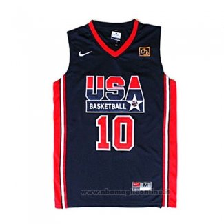 Maglia USA 1992 Clyde Drexler NO 10 Nero