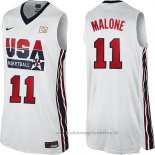 Maglia USA 1992 Karl Malone NO 11 Bianco