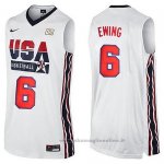 Maglia USA 1992 Patrick Ewing NO 6 Bianco