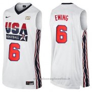 Maglia USA 1992 Patrick Ewing NO 6 Bianco