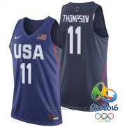 Maglia USA 2016 Klay Thompson NO 11 Blu