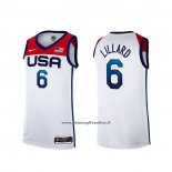 Maglia USA 2021 Damian Lillard #6 Bianco