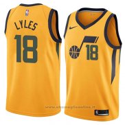 Maglia Utah Jazz Jairus Lyles NO 18 Statement 2018 Giallo