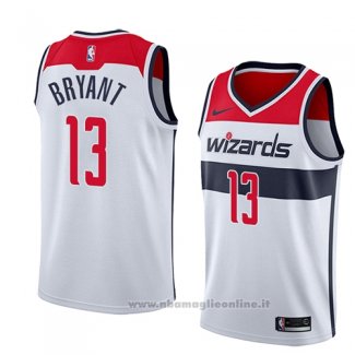 Maglia Washington Wizards Thomas Bryant NO 13 Association 2018 Bianco