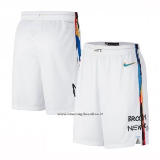 Pantaloncini Brooklyn Nets Citta 2022-23 Bianco