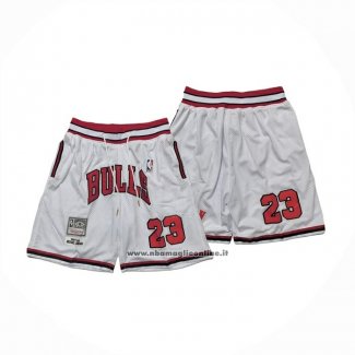 Pantaloncini Chicago Bulls Mitchell & Ness Just Don 1997-98 Bianco