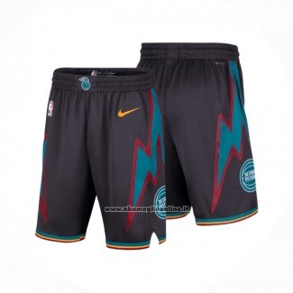 Pantaloncini Detroit Pistons Citta 2025-26 Nero