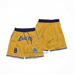 Pantaloncini Los Angeles Lakers Mitchell & Ness 1996-97 Giallo  Pantaloncini Los Angeles Lakers Mitchell & Ness 1996-97 Giallo