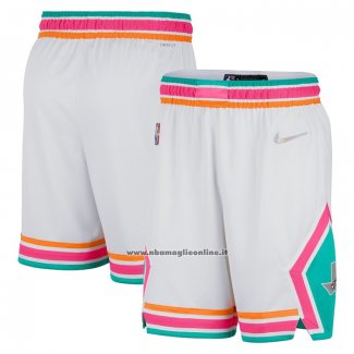 Pantaloncini San Antonio Spurs Citta 2021-22 Bianco