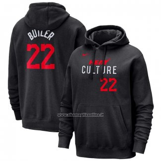 Felpa con Cappuccio Miami Heat Jimmy Butler Citta 2023-24 Nero