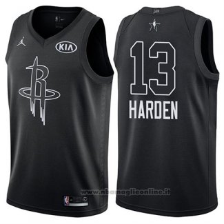 Maglia All Star 2018 Houston Rockets James Harden NO 13 Nero