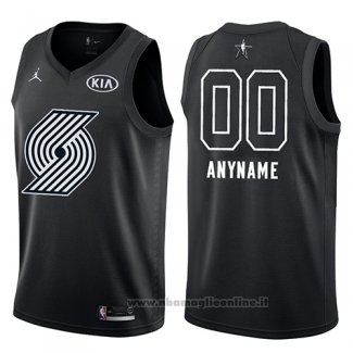 Maglia All Star 2018 Portland Trail Blazers Nike Personalizzate Nero