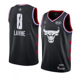 Maglia All Star 2019 Chicago Bulls Zach Lavine NO 8 Nero