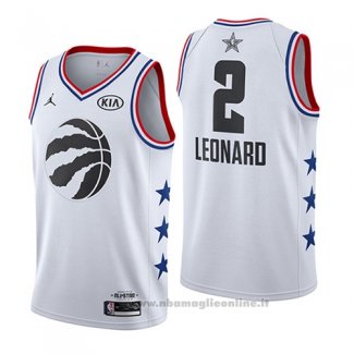 Maglia All Star 2019 Toronto Raptors Kawhi Leonard NO 2 Bianco