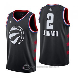 Maglia All Star 2019 Toronto Raptors Kawhi Leonard NO 2 Nero