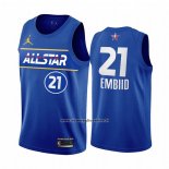 Maglia All Star 2021 Philadelphia 76ers Joel Embiid #21 Blu