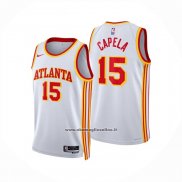 Maglia Atlanta Hawks Clint Capela No 15 Association 2024-25 Bianco