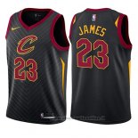 Maglia Bambino Cleveland Cavaliers LeBron James NO 23 Statement 2017-18 Nero