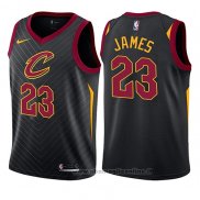 Maglia Bambino Cleveland Cavaliers LeBron James NO 23 Statement 2017-18 Nero