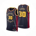 Maglia Bambino Golden State Warriors Stephen Curry No 30 Citta 2024-25 Blu
