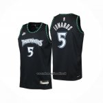 Maglia Bambino Minnesota Timberwolves Anthony Edwards No 5 Classic 2025-26 Nero