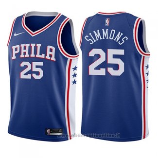 Maglia Bambino Philadelphia 76ers Ben Simmons NO 25 Icon 2017-18 Blu