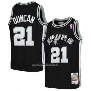 Maglia Bambino San Antonio Spurs Tim Duncan #21 Mitchell & Ness 1998-99 Nero