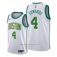 Maglia Boston Celtics Carsen Edwards NO 4 Citta 2019-20 Bianco