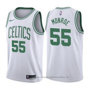 Maglia Boston Celtics Greg Monroe NO 55 Association 2017-18 Bianco