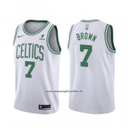 Maglia Boston Celtics Jaylen Brown #7 Association 2021-22 Bianco