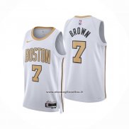 Maglia Boston Celtics Jaylen Brown No 7 Citta 2025-26 Bianco