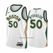 Maglia Boston Celtics Sviatoslav Mykhailiuk #50 Citta 2023-24 Bianco