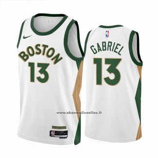 Maglia Boston Celtics Wenyen Gabriel #13 Citta 2023-24 Bianco