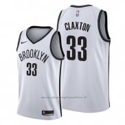 Maglia Brooklyn Nets Nicolas Claxton NO 33 Association 2019-20 Bianco