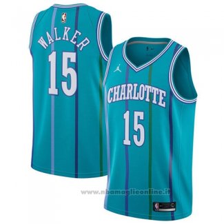 Maglia Charlotte Hornets Kemba Walker NO 15 2017-18 Verde