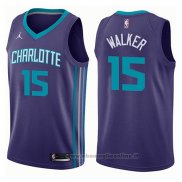 Maglia Charlotte Hornets Kemba Walker NO 15 Statement 2017-18 Viola